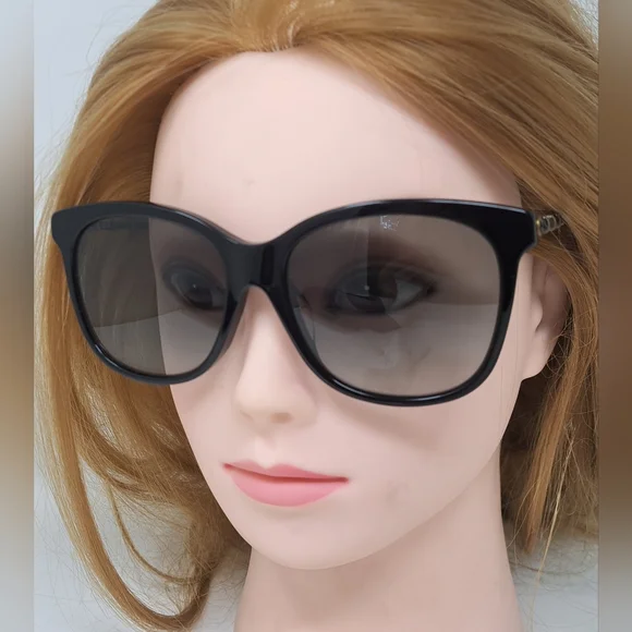 Gucci Sunglasses GG0655SA 001 Black Gold Grey Full Rim Square 56MM 56-17-150 - Picture 7 of 16